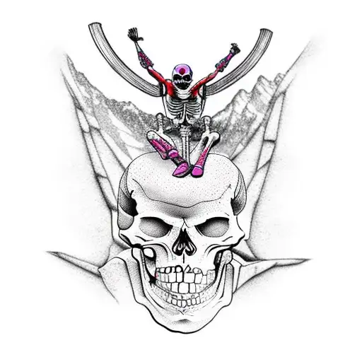 Skeleton Riding A Dirtbike