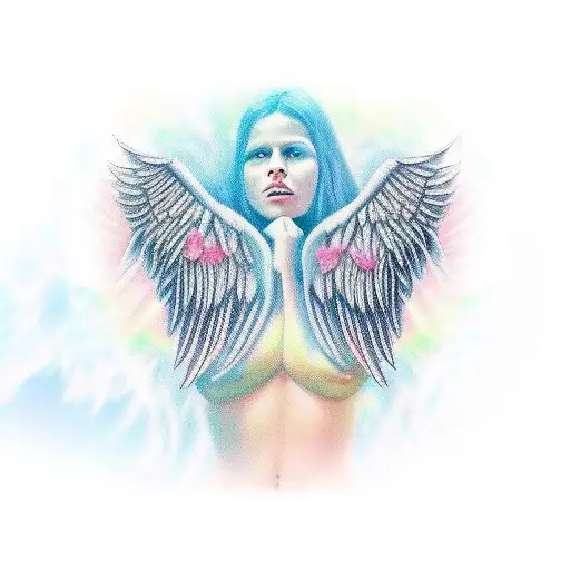 Angel Wings With Hands In The Middle