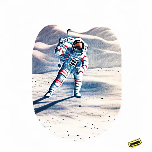 Astronaut Playing Golf On The Moon