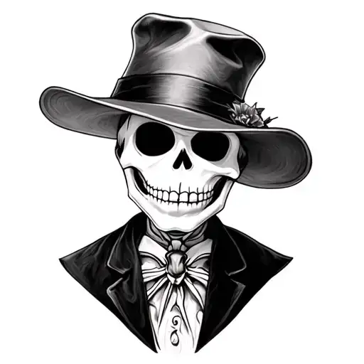 Draw A Hat With The Face Of Jack Skeleton