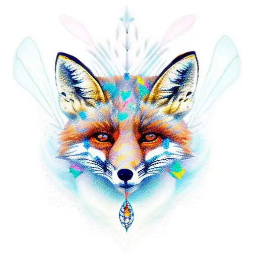 Fox With Butterfly On Nose