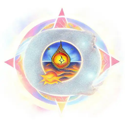 Tower Tarot Card With Sun And Three Moons