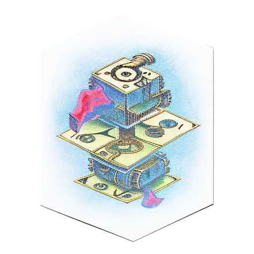 Steampunk Tower Tarot Card