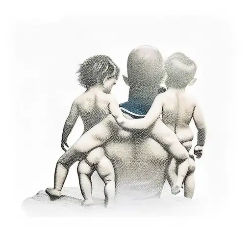 A Father And 2 Sons Personified As Animals