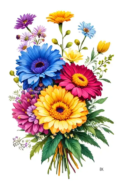 Bouquet Of Birth Month Flower Bouquet