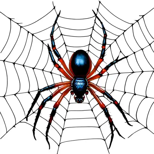 Black Widow Spider On A Web