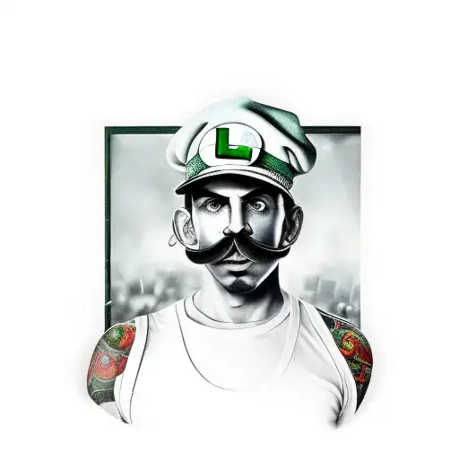 Luigi Gangsta Tribute Green Arms