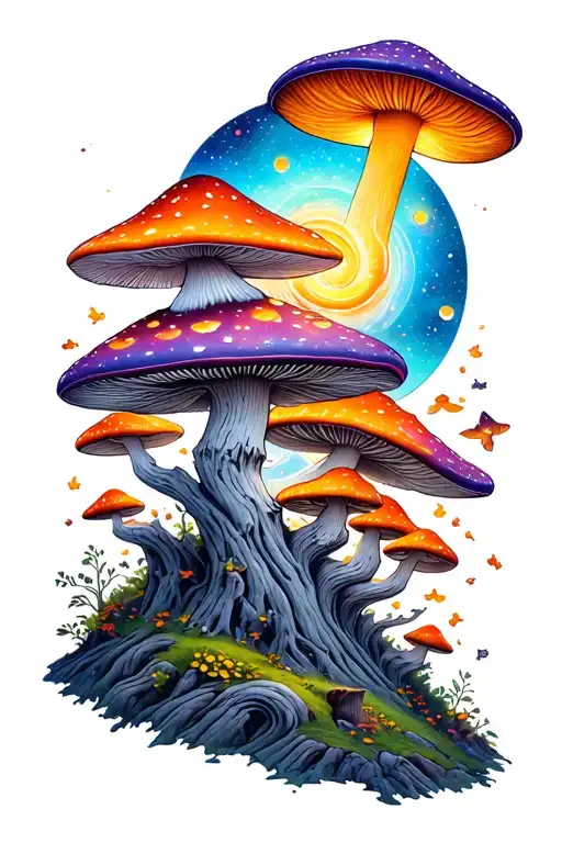Witchy Mushroom Mountains Galaxy