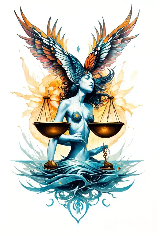 A Medium Complexity Tattoo That Simbolizes Finding Balance In Chaos