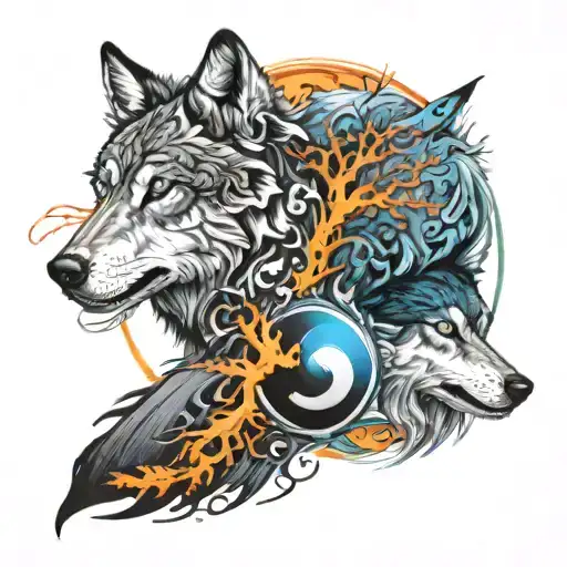 Wolf And Yin And Yang