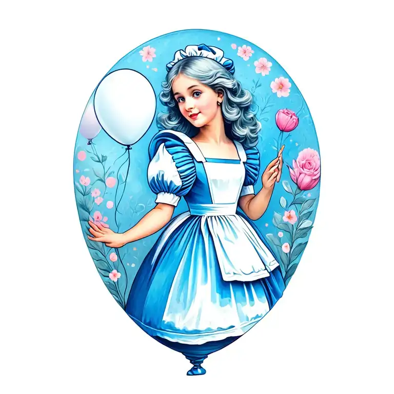 Alice Holding A Balloon