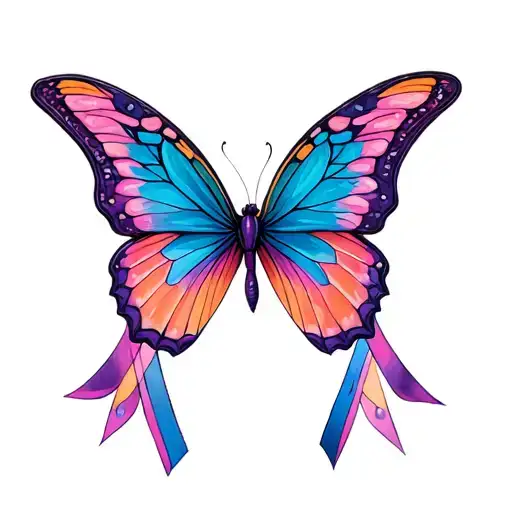 Butterfly Horse Shoe Ribbon Good Luck Chandelier