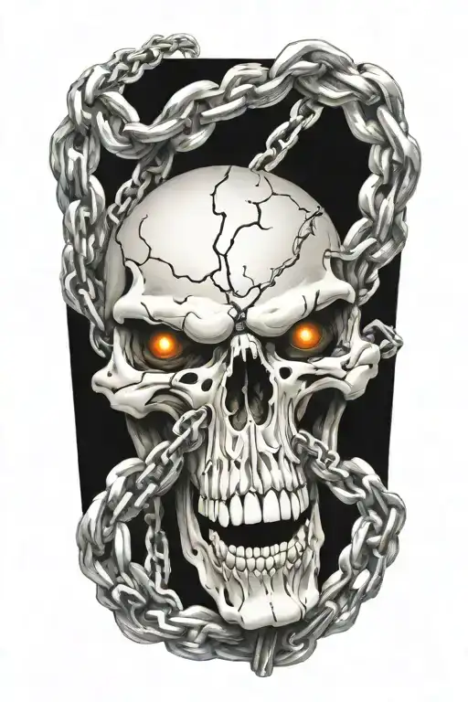 Chained Hart With Scull