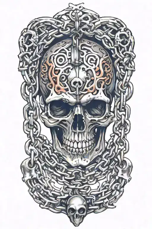 Chained Hart With Scull