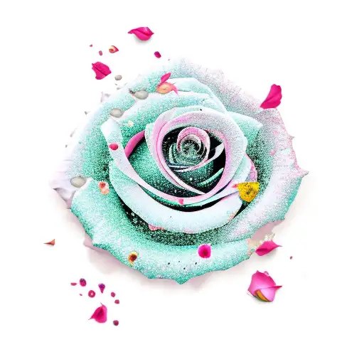 A Rose With Falling Petals