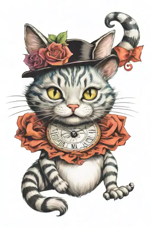 Alice In Wonderland Cat Smiling Showing Theet