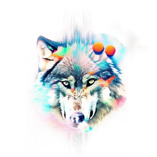 Wolf Running Viewed From Above