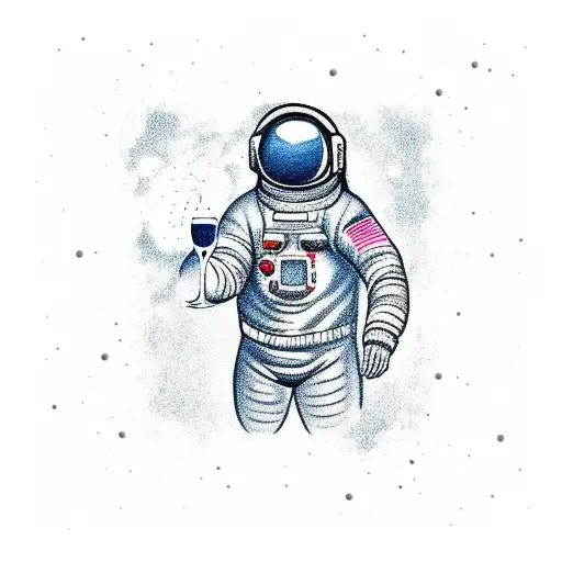Astronaut Drinking Beer