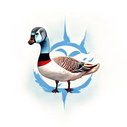 Goose In A Kids Car Holding A Knife