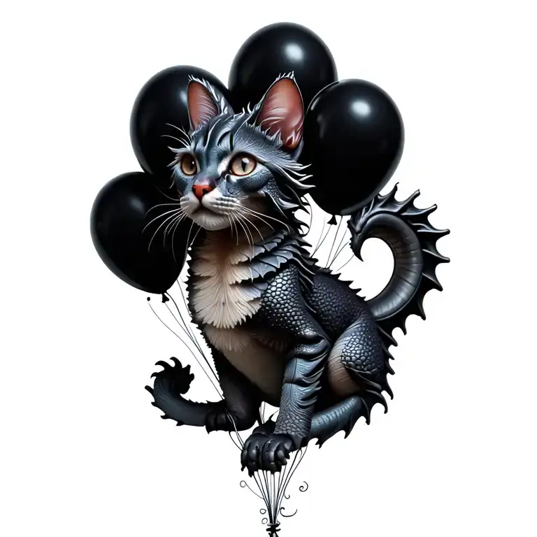 Dragon Cat Balloons
