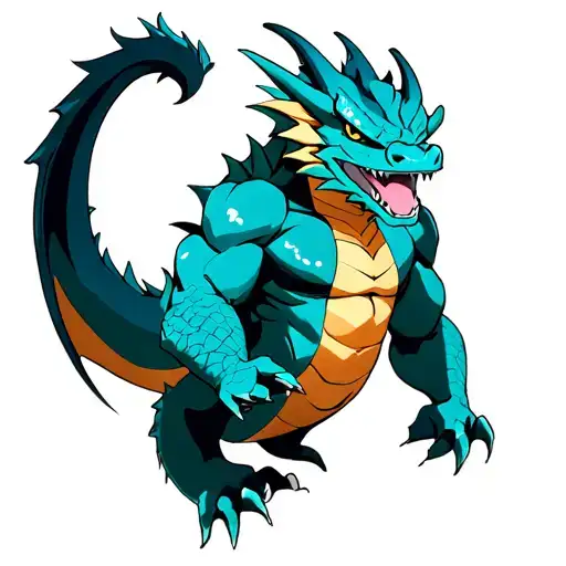 A Muscular Dragon Like From The Anime Dragon Ball Z Characters On Krakow