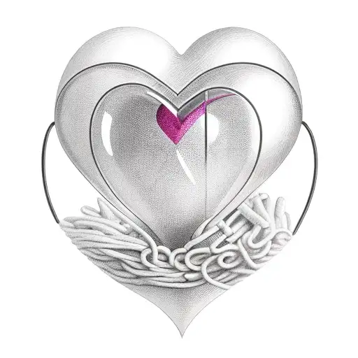 Heart In Hourglass Behind A Cage