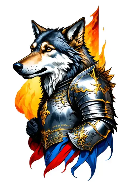 Wolf And Knight Templar Concept