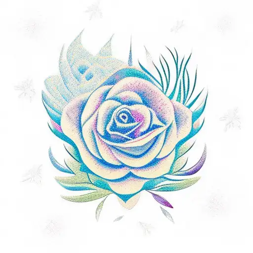 Flash Tattoos With Floral Background