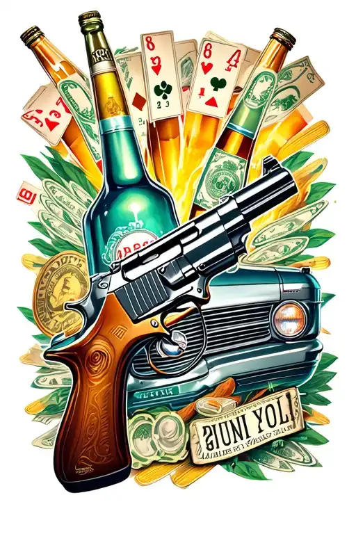 Gambling Alcohol Gun Car
