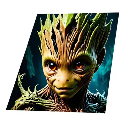 Baby Groot Venom 2 Face