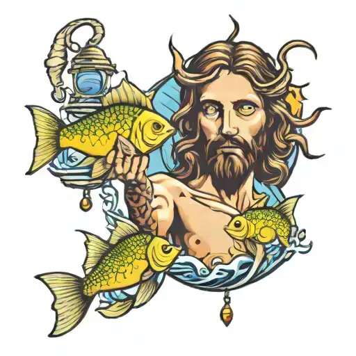 Jesus And Fish Hook