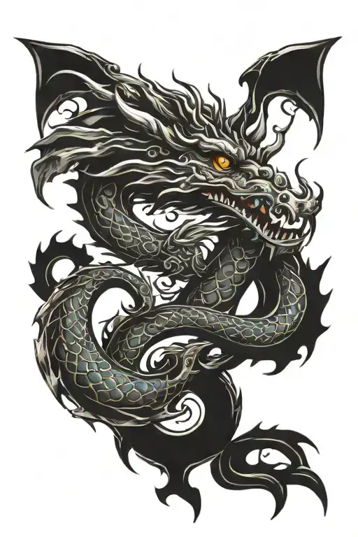 Dragon And Slavic Signs