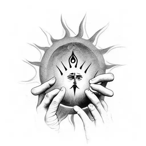 King With A Sun In His Hand