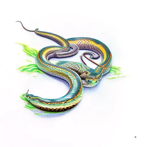 Coiled Snake On Leg