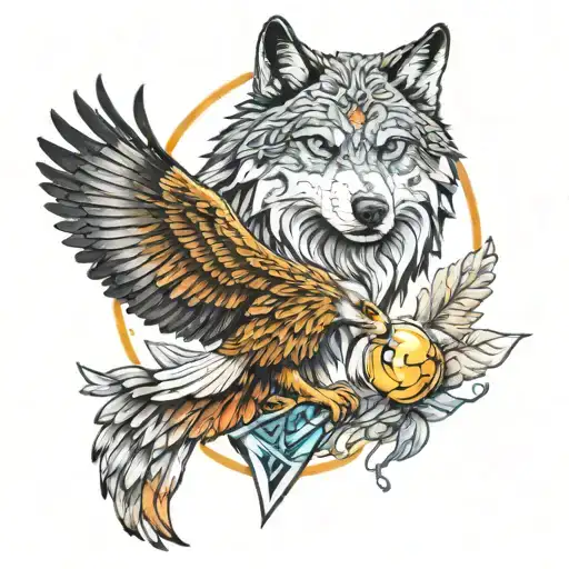 Wolf And Eagle
