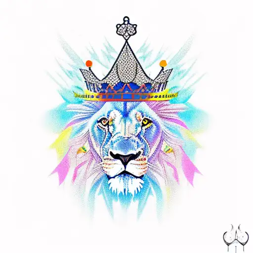 Lion With Crown And Jewels