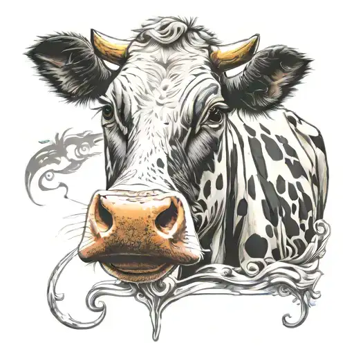 Cute Casual Cow With Nose Ring