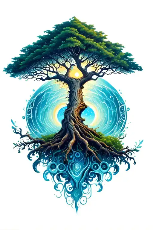 Tree Of Life Fantasy To Tech Themed