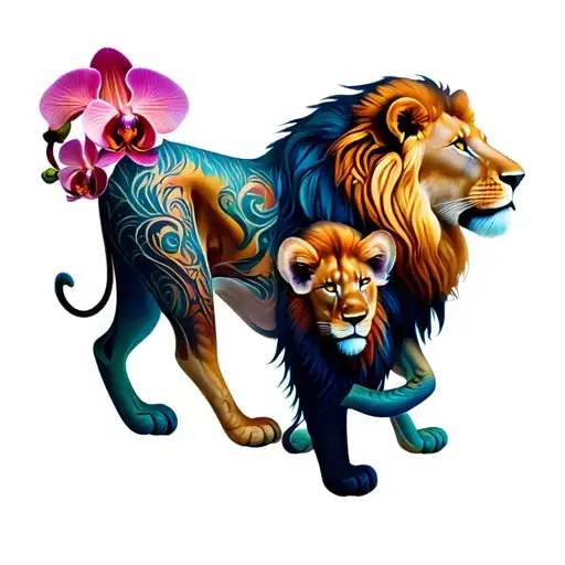 Orchid Lion Family