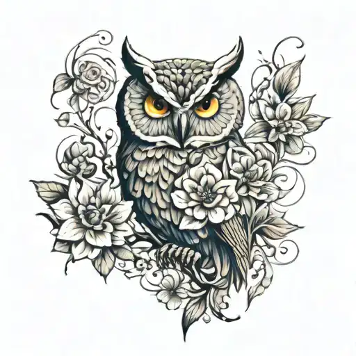 Owl And Flower