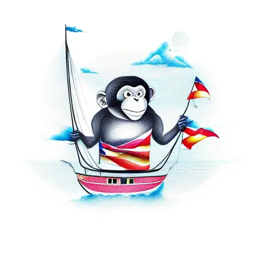 Monkey On A Sail Boat