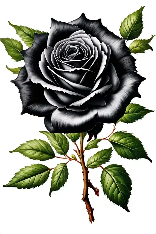 Olive Branch And Black Rose