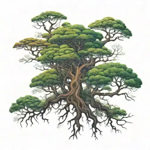 Tree Grove Forest Filled