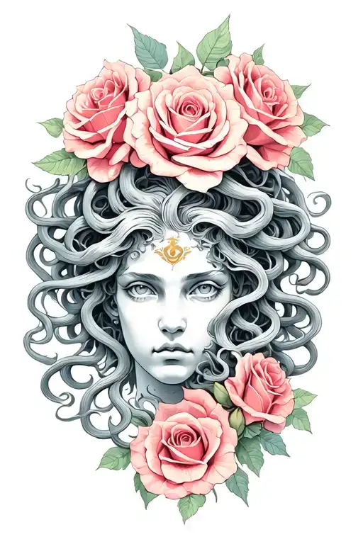 Medusa With Roses