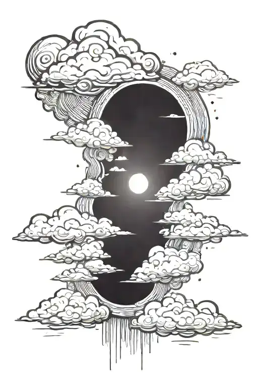 Clouds And Sun Shining Its Light