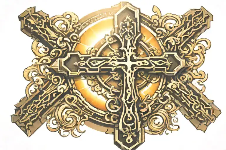 Religious Cross In Sunlight
