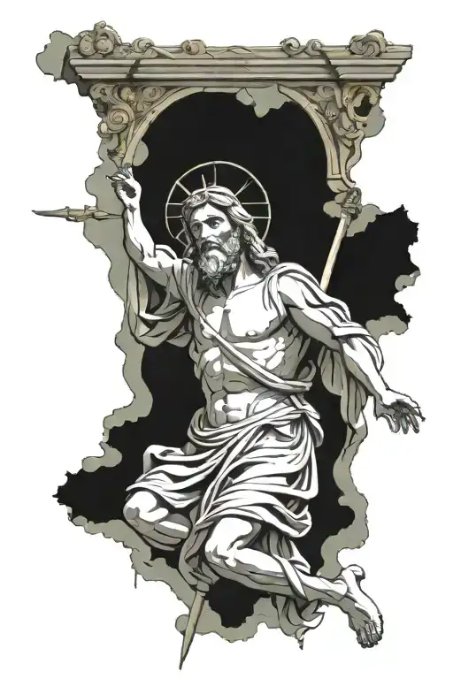 Jesus Michaelangelo Pose