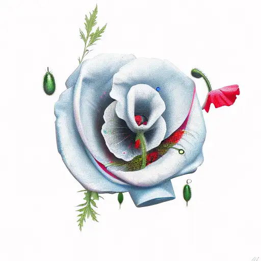 Poppy And Rose Entwined