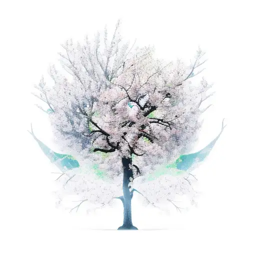 Tree With Leafs With Skulls With Sakura