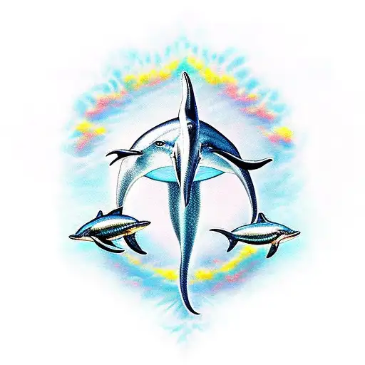 Trident On Dolphin